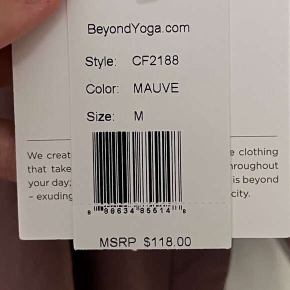 Beyond Yoga open cardigan in mauve NWT size medium wide sleeve cozy comfort - Picture 10 of 12